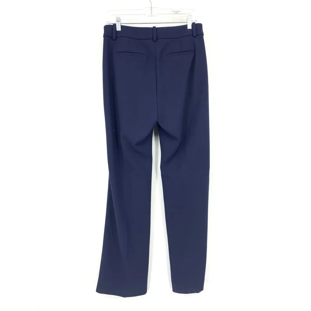 J.Crew Seamed Front Trouser Dress Pants Womens Size 6 Navy Blue